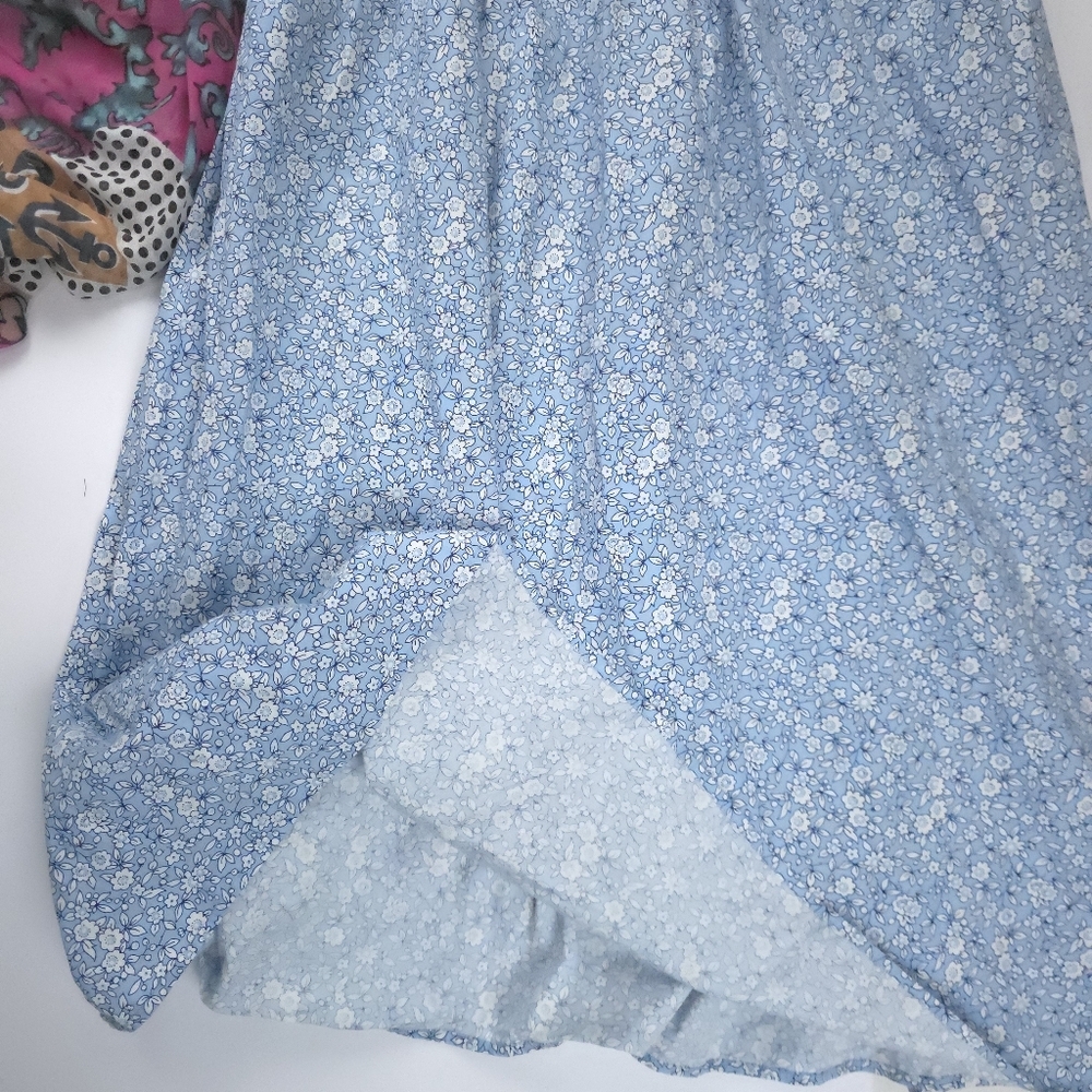 J. Crew Blue Floral Women's Maxi Dress Sz 6 - Picture 8 of 8